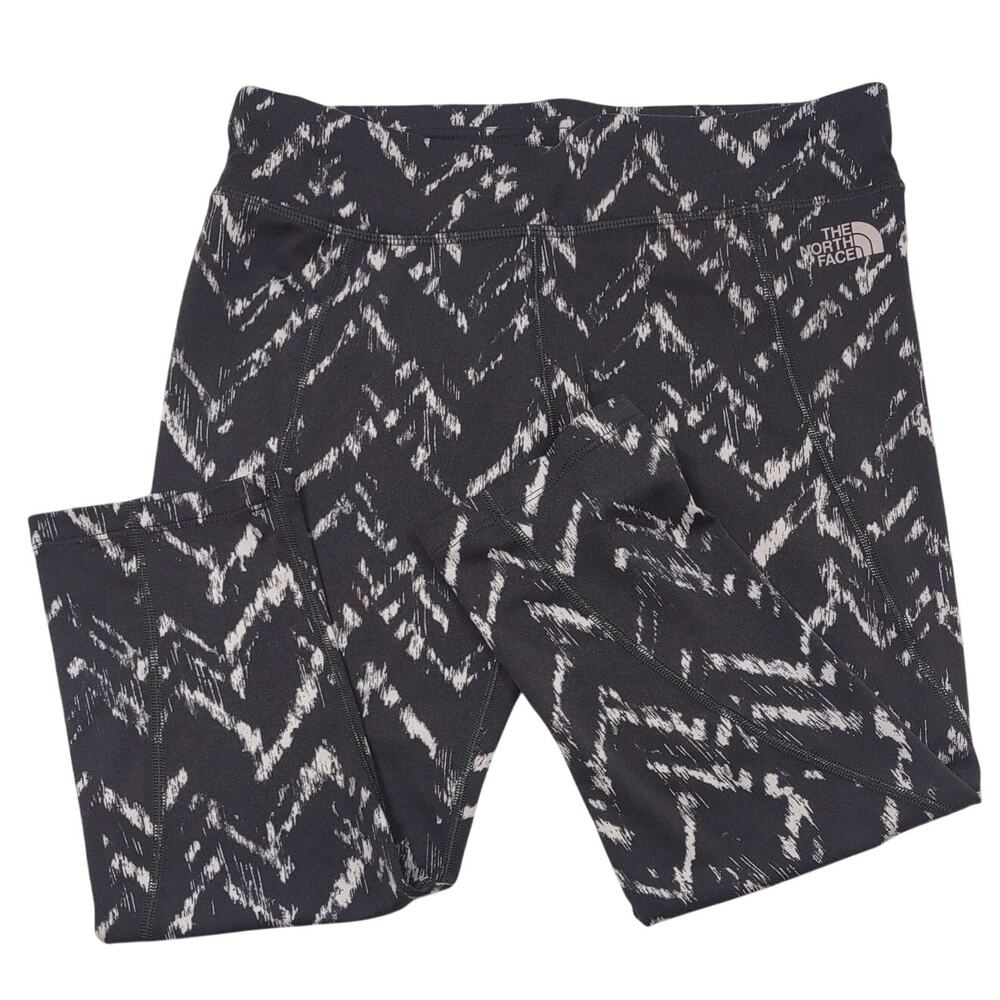 North Face Patterned Cropped Leggings, Size Medium